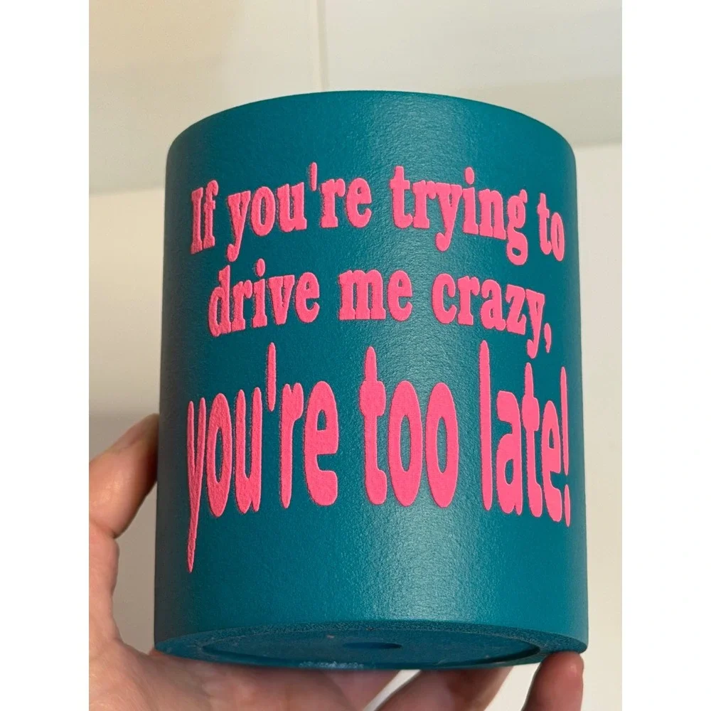 VTG Can Cooler‎ Set Orange Teal Retro Mt Rose Novelty Foam Koozie Collectible